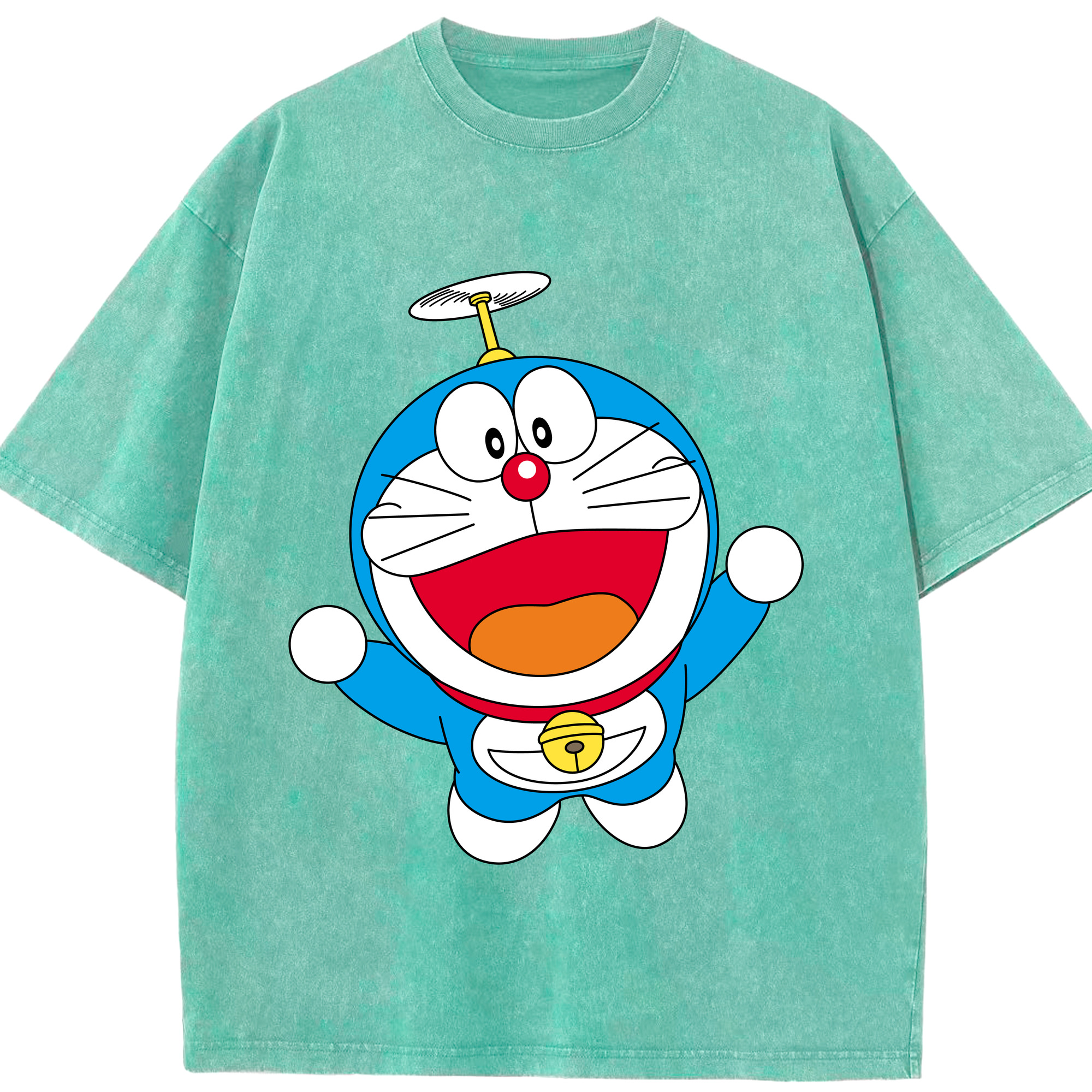 （画像用） ドラえもん Doraemon 綿100% ヴィンテージ風 半袖Tシャツ（フロントプリント）
